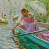 Woman And River Diamond Painting