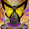 Yellow Butterfly Yvonne Coleman Burney Diamond Painting