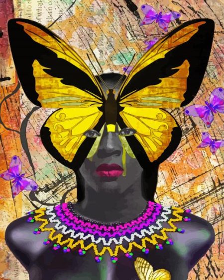 Yellow Butterfly Yvonne Coleman Burney Diamond Painting