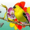 Yellow Songbird Diamond Painting