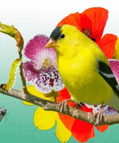 Yellow Songbird Diamond Painting