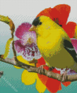 Yellow Songbird Diamond Painting