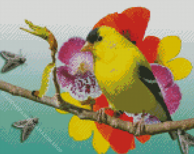 Yellow Songbird Diamond Painting