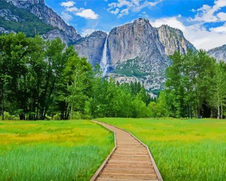 Yosemite National Park Mountain Trails Diamond Painting