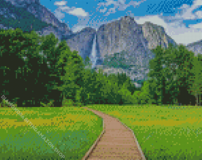 Yosemite National Park Mountain Trails Diamond Painting