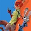 Zootopia Nick And Judy Diamond Painting