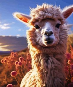 Alpaca Smiling Diamond Painting