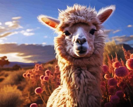 Alpaca Smiling Diamond Painting