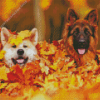 Autumn Puppies Diamond Painting