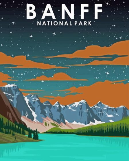 Banff Canada Poster Diamond Painting
