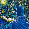 Batman Starry Night Diamond Painting