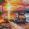 Beach Campsite Diamond Painting