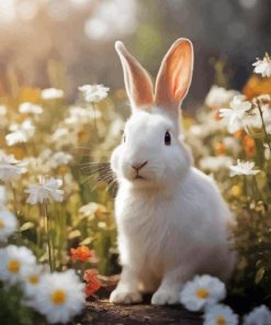 Bunny In Flower Diamond Painting