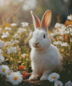 Bunny In Flower Diamond Painting