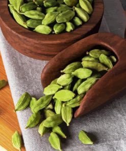 Cardamom In Wooden Bowl Diamond Painting