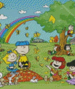 Charlie Brown And Gang Diamond Painting