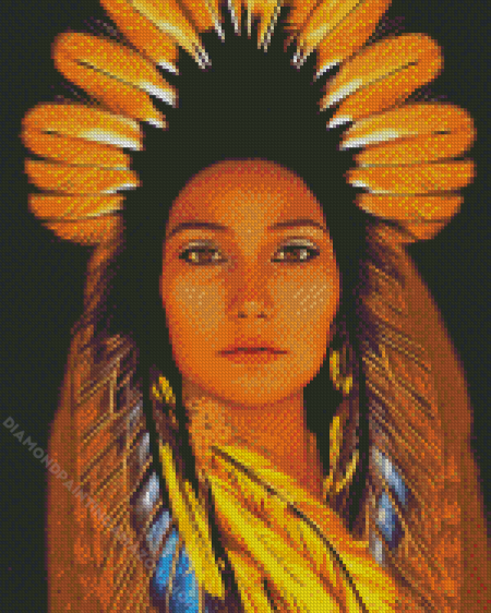 Cherokee Indian Woman Diamond Painting