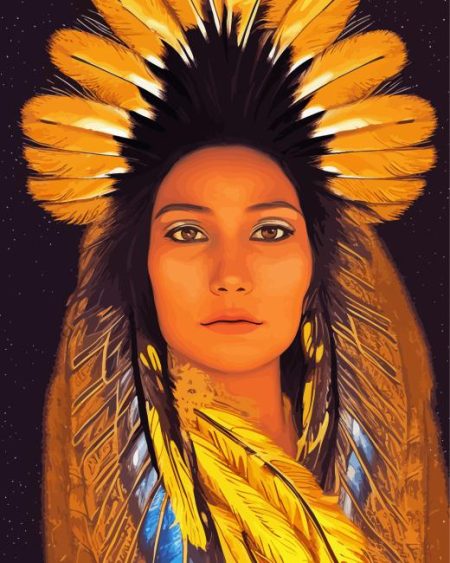 Cherokee Indian Woman Diamond Painting