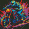 Colorful Speedway Motorcycle Diamond Painting