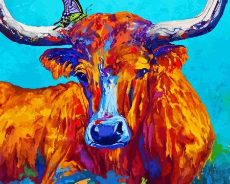 Colorful Longhorn Diamond Painting