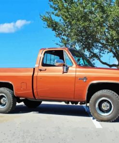 Copper Colored Truck Diamond Painting