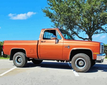 Copper Colored Truck Diamond Painting