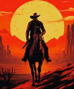 Cowboy Silhouette Diamond Painting