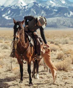 Cowboy And Horse Diamond Painting