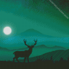 Deer Landscape Silhouette Diamond Painting