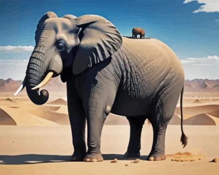 Desert Elephant Diamond Painting