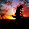 Dirt Biker With Sunset Diamond Painting