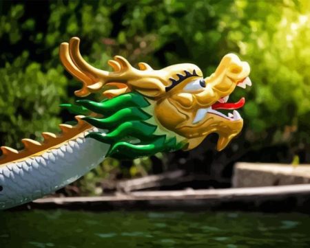 Dragon Boat Side View Diamond Painting