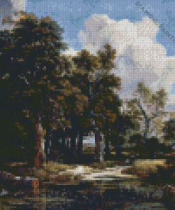 Edge Of A Forest With A Grainfield Diamond Painting