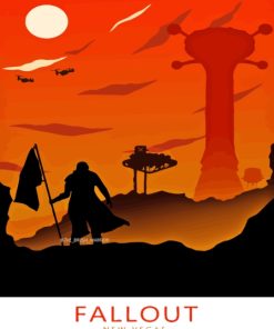 Fallout New Vegas Poster Silhouette Diamond Painting