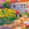 Farm Flowers And Barn Diamond Painting