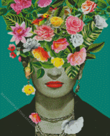 Frida With Flowers Diamond Painting
