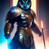 Futurism Owl Fighter Diamond Painting