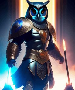 Futurism Owl Fighter Diamond Painting