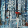 Girl With Red Umbrella Diamond Painting