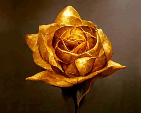 Golden Rose Diamond Painting