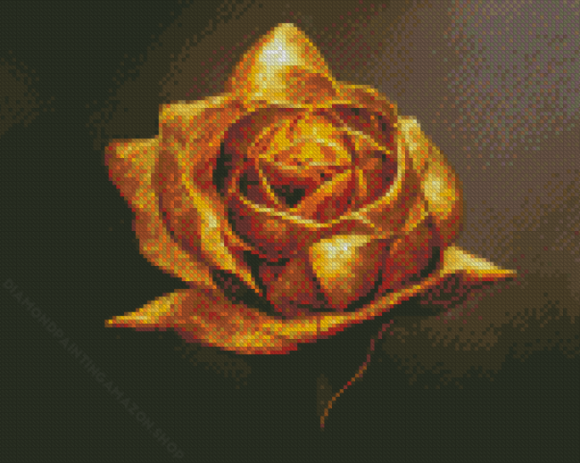 Golden Rose Diamond Painting