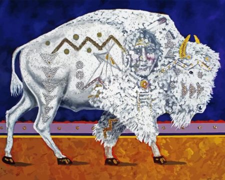 Great White Buffalo Diamond Painting