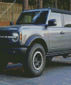 Grey Ford Bronco Diamond Painting