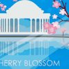 Illustration Cherry Blossoms Washington Diamond Painting