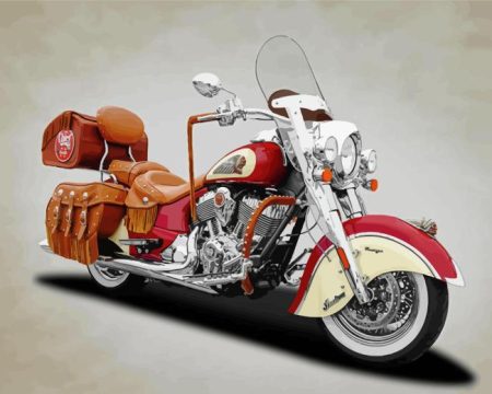 Indian Chief Bike Diamond Painting