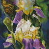 Irises And Butterflies Diamond Painting