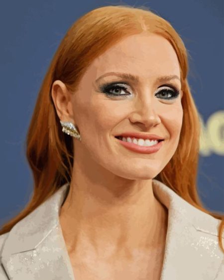 Jessica Chastain Actress Diamond Painting