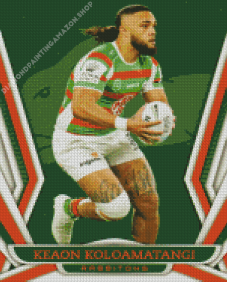 Keaon Koloamatangi Tonga Rugby Player Diamond Painting