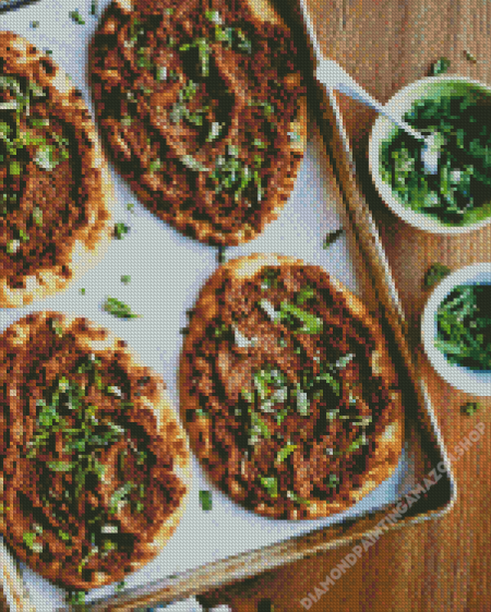 Lahmacun Tasty Food Diamond Painting