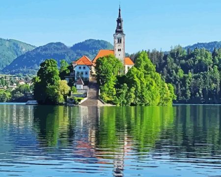 Lake Bled Diamond Painting